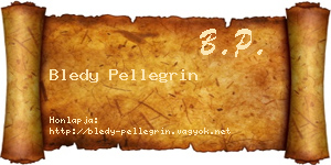 Bledy Pellegrin névjegykártya
